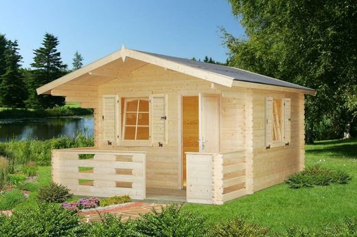 Cabaña de madera Palmako emma 10.4 + 4.2 m2 380 x 320 cm fr34-3548 101885