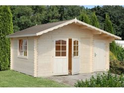 Cabaña de madera Palmako emma 14.2 m2 470 x 350 cm suelo incluido fr34-4735 102339