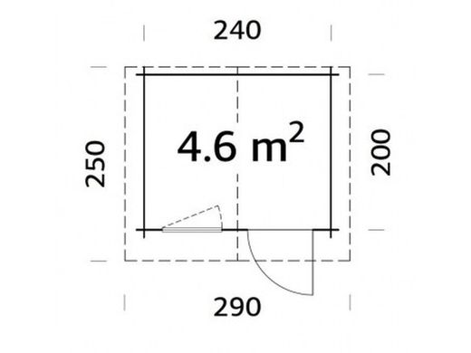 Cabaña de madera Palmako emma 4.6 m2 260 x 220 cm fr28-2622 + SUELO INCLUIDO 101797