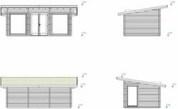 Cabaña de madera Palmako heidi 19.7 m2 640 x 360 cm pm70-6248  106370