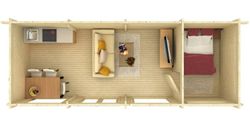 Cabaña de madera Palmako heidi 22.8 m2 840 x 320 cm pm70-8239  106381