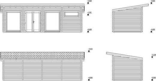 Cabaña de madera Palmako heidi 22.8 m2 840 x 320 cm pm70-8239  106381