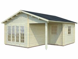 Cabaña de madera Palmako irene 21.9 + 5.2 m2 530 x 570 cm frt44-5357-2 102490