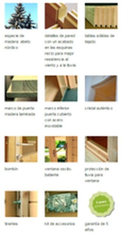 Cabaña de madera Palmako klara 10.4 m2 380 x 320 cm fr28-3832-2 101990
