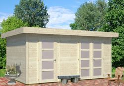 Cabaña de madera Palmako lara 12.7 m2 445 x 295 cm fr28-4529  101329 sin suelo