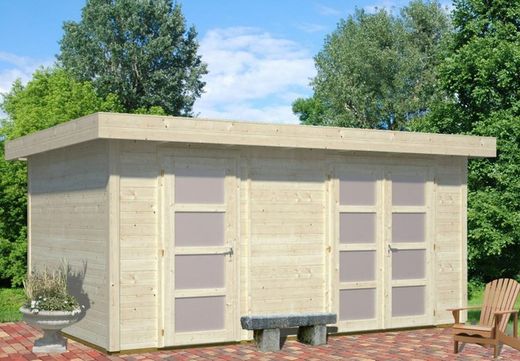 Cabaña de madera Palmako lara 12.7 m2 445 x 295 cm fr28-4529  101329 sin suelo