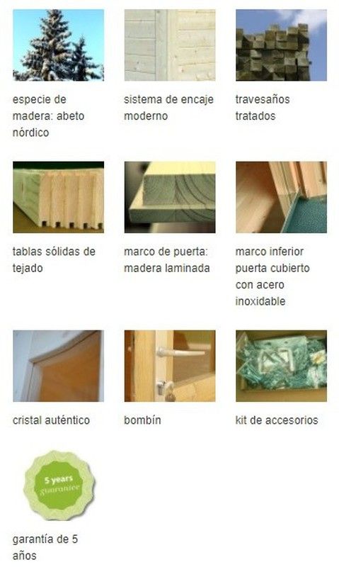 Cabaña de madera Palmako lara 12.7 m2 445 x 295 cm fr28-4529  101329 sin suelo