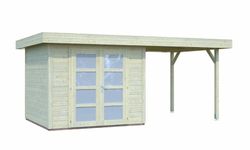 Cabaña de madera Palmako lara 6.0 + 5.9 m2 487 x 250 cm fr28-4925  101587 sin suelo