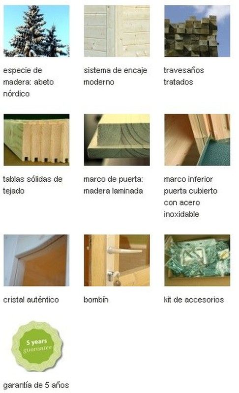 Cabaña de madera Palmako lara 6.0 + 5.9 m2 487 x 250 cm fr28-4925  101587 sin suelo