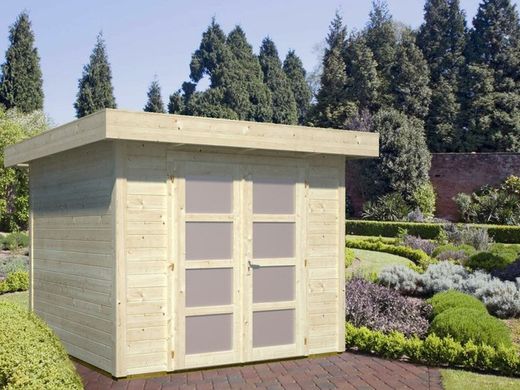 Cabaña de madera Palmako lara 6.0 m2 250 x 250 cm fr28-2524  101430 sin suelo