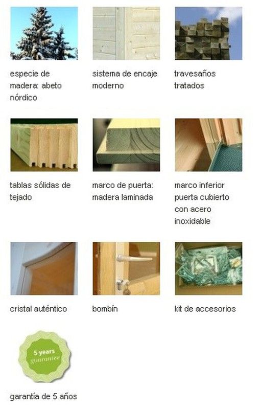 Cabaña de madera Palmako lara 6.0 m2 250 x 250 cm fr28-2524  101430 sin suelo