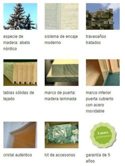 Cabaña de madera Palmako lara 8.4 + 5.9 m2 587 x 250 cm fr28-5925  101603 sin suelo