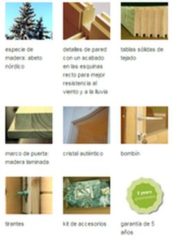 Cabaña de madera Palmako lotta 13.9 m2 400 x 400 cm fr34-4040-4 101694