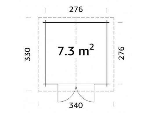 Cabaña de madera Palmako lotta 7.3 m2 296 x 296 cm fr28-2929-4 101482