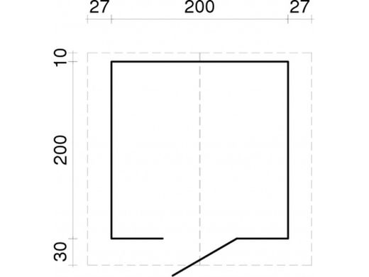 Cabaña de madera Palmako vivian 3.8 m2 220 x 220 cm fr28-2222 101314