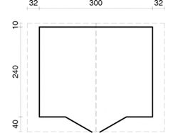 Cabaña de madera Palmako vivian 6.9 m2 320 x 260 cm fr28-3226-3 101523