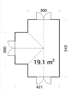 Cabaña de madera translucida PALMAKO EMILIA 19.1 m2 PA44-4254 109878