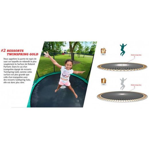 Cama elástica Champion + rede de segurança BERG DELUXE 430 cm DLX XL Cinza - peso 120-600 kg BE35,44,88,00