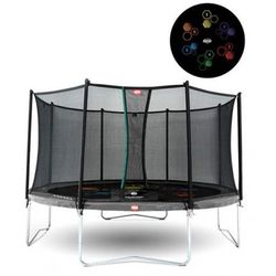 Cama elástica Champion BERG + rede de segurança DELUXE DLX XL 430 cm Cinza Alavancas - peso 120-600 kg BE35.44.89,00