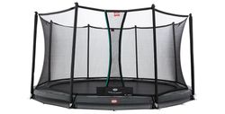 Cama elástica BERG Inground champion Gris + Red Seguridad Deluxe 380 cm Peso maximo persona 110 kg BE35.42.91.03
