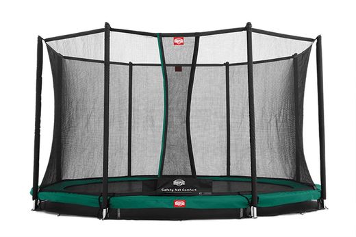 BERG Trampolim Inground Favorit GREEN + Rede de Segurança Conforto 330 cm Peso 100-500 kg BE.35.11.04.01