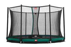 Cama elástica BERG Inground Favorit GREY + Red Seguridad Comfort 430 cm Peso 120-600 kg BE.35.14.92.01