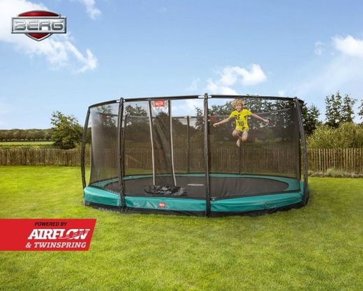 Cama Elastica BERG Inground Grand Champion 520 verde + Safety Net Deluxe BE30.33.75.72