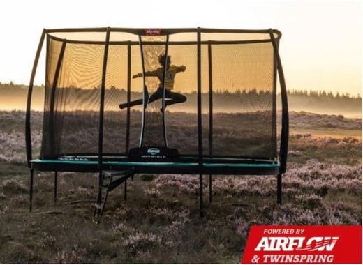 Cama elástica BERG ULTIM Champion verde + Red Seguridad Safety Net Comfort 410 cm peso maximo persona 120 kg BE32.35.94.70