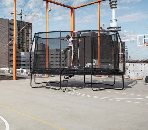 Cama elástica BERG ULTIM ELITE GRIS + Red Seguridad Safety Net Comfort 500 cm BE32.45.95.31