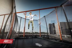 Cama elástica BERG ULTIM ELITE NEGRO + Red Seguridad Safety Net DELUXE 500 cm BE32.45.95.40