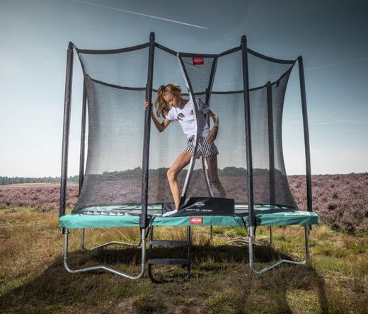 Cama elástica BERG ULTIM Favorit GRIS + Red Seguridad Safety Net Comfort 280 cm peso maximo persona 70 kg BE32.25.62.31