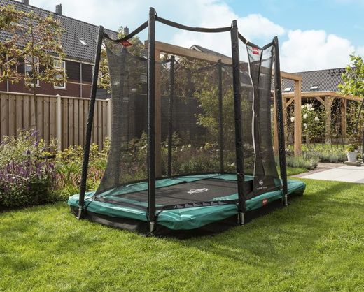 BERG Ultim Favorit Trampolim InGround 280 GREY + Rede de Segurança Conforto até 70 kg