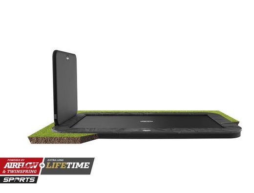 CINZA Trampolim BERG Ultim Elite Flatground 500 até 120 kg + AEROWALL