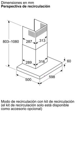 Campana decorativa SIEMENS LC67BDN30 IQ500 60 cm Inox Mate - ¡¡OFERTA SOLO RECOGIDA EN TIENDA DE IRUN!!