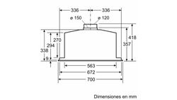 iQ700, Módulo de integración, 70 cm, Cristal blanco, Acero inoxidable LB79585M