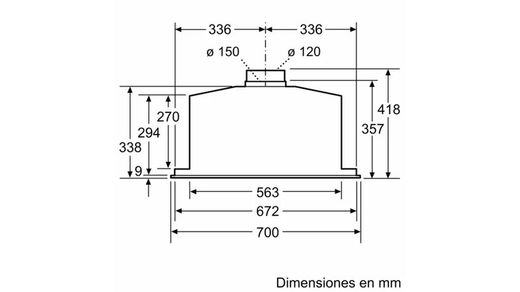 iQ700, Módulo de integración, 70 cm, Cristal blanco, Acero inoxidable LB79585M