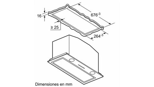 iQ700, Módulo de integración, 70 cm, Cristal blanco, Acero inoxidable LB79585M