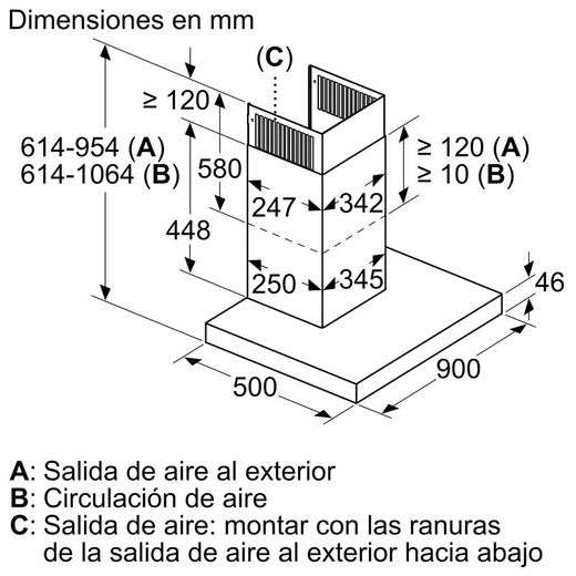 Campana LC98BIP50, Campana decorativa de pared Siemens noData