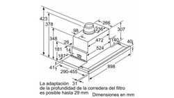 iQ700, Campana telescópica, 90 cm, Acero inoxidable LI99SA684