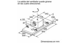 iQ500, Extractor de techo, 90 cm, Blanco LR97CBS20