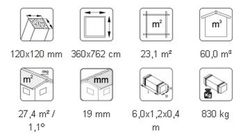 Abri de voiture Palmako Karl en bois 23,1 m2 360 x 762 cm + 12 x 12 poteaux en bois lamellé CP3676 101025