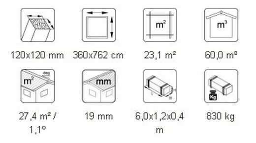 Abri de voiture Palmako Karl en bois 23,1 m2 360 x 762 cm + 12 x 12 poteaux en bois lamellé CP3676 101025