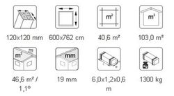 Abri de voiture Palmako Karl en bois 40,6 m2 600 x 762 cm + 12 x 12 poteaux en bois lamellé CP6076 101037