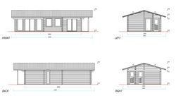 Casa de madera prefabricada astrid Palmako 83.3 m2 madera laminada 88 mm