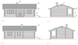 Elly Palmako maison préfabriquée en bois 61,9 m2 bois lamellé 114 mm