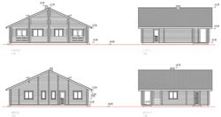 Maison préfabriquée en bois Esther Palmako 110,4 m2 bois lamellé 114 mm