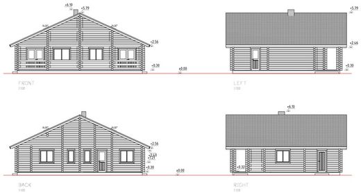 Maison préfabriquée en bois Esther Palmako 110,4 m2 bois lamellé 114 mm