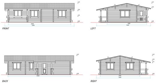 Casa de madera prefabricada evelin Palmako 70.7 m2 madera laminada 88 mm