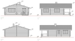 Maison préfabriquée en bois Ingrid Palmako 69,90 m2 bois massif 70 mm