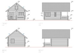 Johanna Palmako maison préfabriquée en bois 47,6 m2 bois lamellé 88 mm